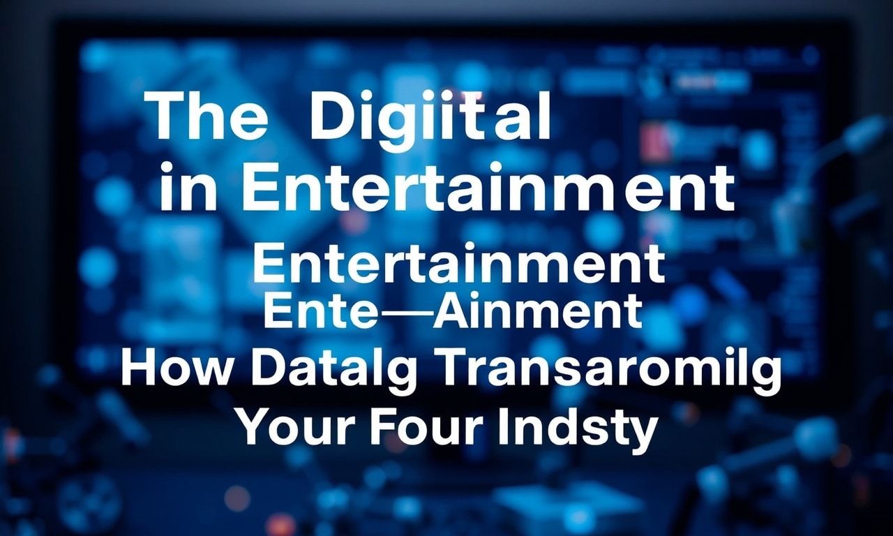 The Digital Revolution in Entertainment: How Data Analytics is Changing the Game