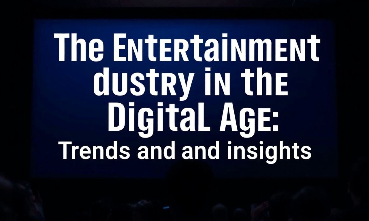 The Entertainment Industry in the Digital Age: Trends and Insights