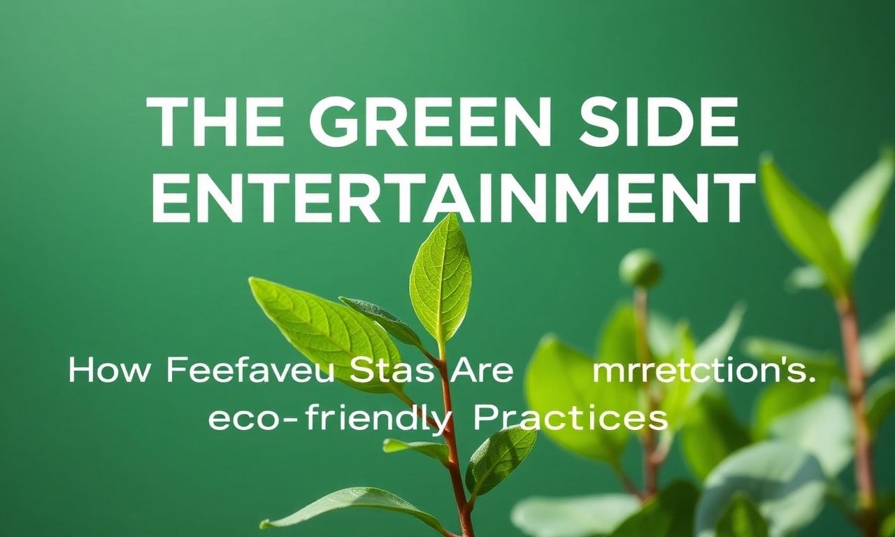 The Green Side of Entertainment: How Your Favorite Stars Are Going Eco-Friendly