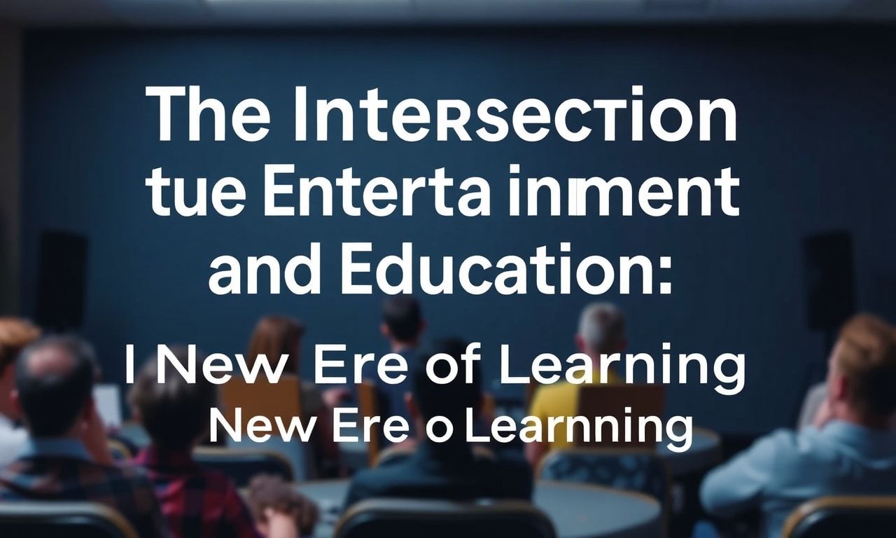The Intersection of Entertainment and Education: A New Era of Learning