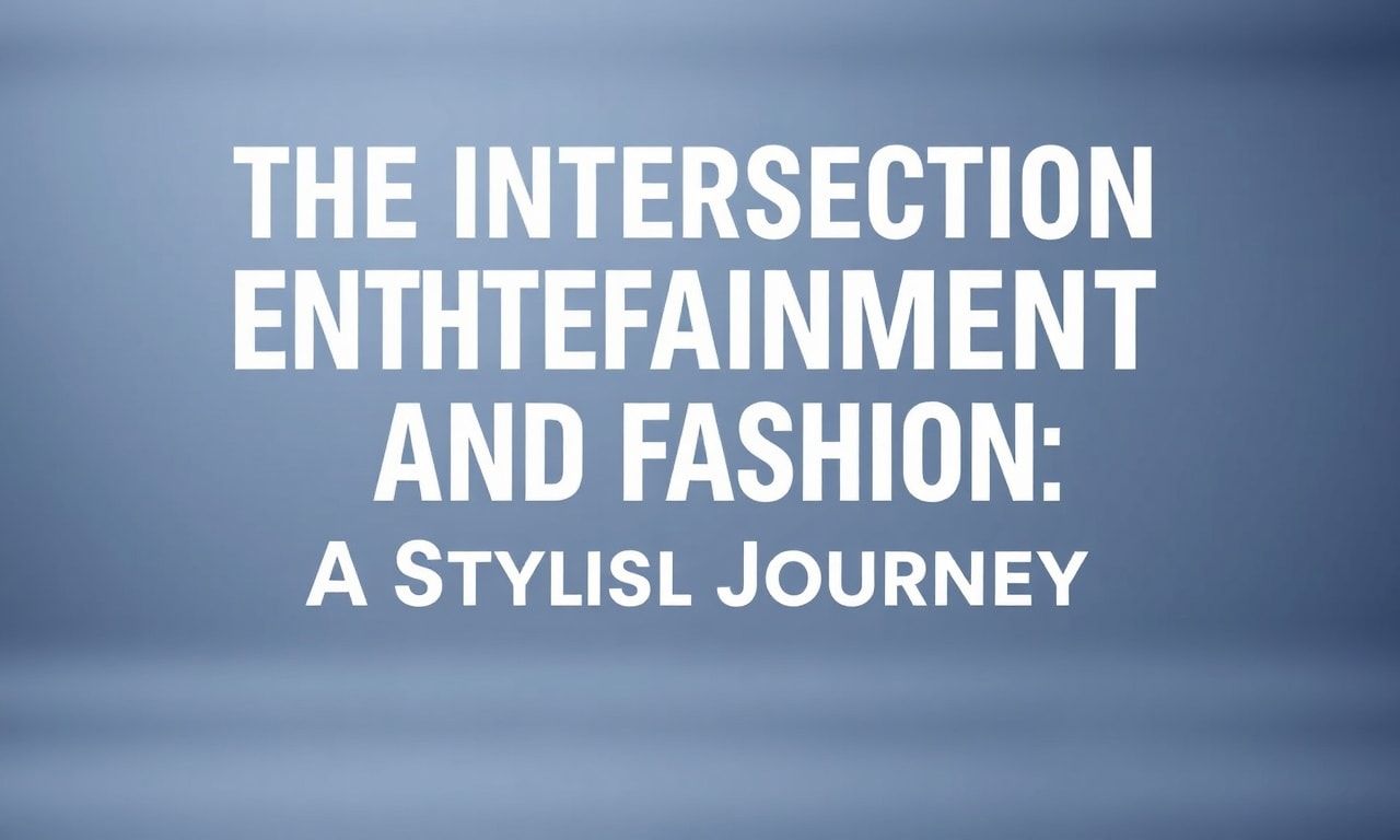 The Intersection of Entertainment and Fashion: A Stylish Journey