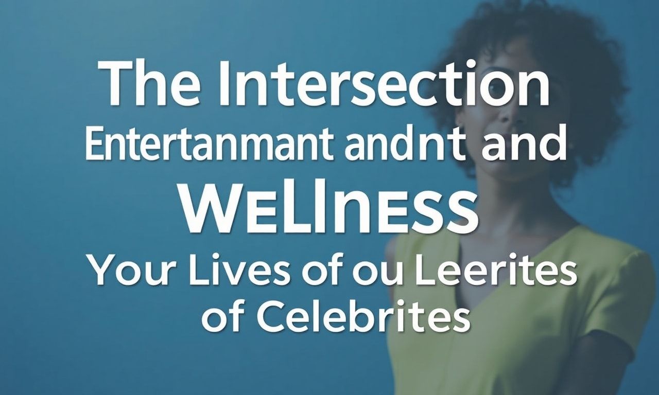 The Intersection of Entertainment and Wellness: A Look into the Lives of Celebrities