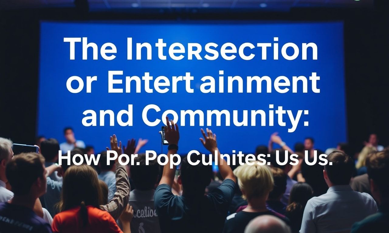 The Intersection of Entertainment and Community: How Pop Culture Brings Us Together